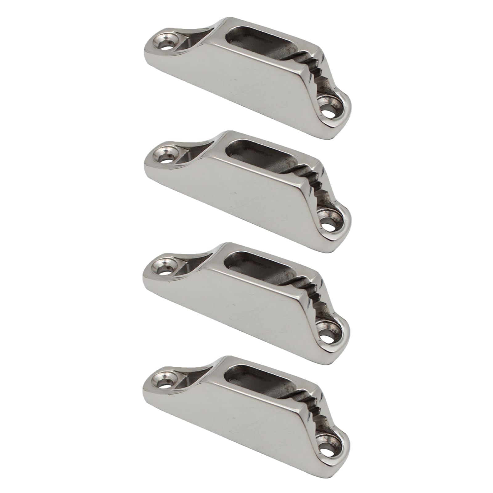 2 x Edelstahl-Klemmen, Boots-Segelseil-Clam-Stollen, Hardware-Kajak-Nocken-Stollen, Marinequalität, Bootsklampe für Seilboot, Kajak-Zubehör
