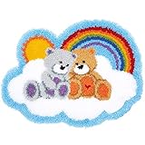 Hochwertiger Latch Hook Kit Teppich for Kinder Erwachsene Anfänger kreative Geschenk Teppich machen Handwerks Teppichsticke Kit Tapisserie Kits Teppich Häkelgarn Kits DIY Handgefertigte Heimdekoration