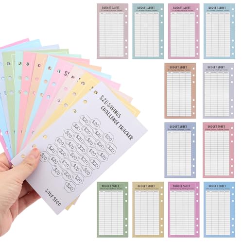 48Sheets Money Saving Challenge Binder Trackers for 6 Ring A6