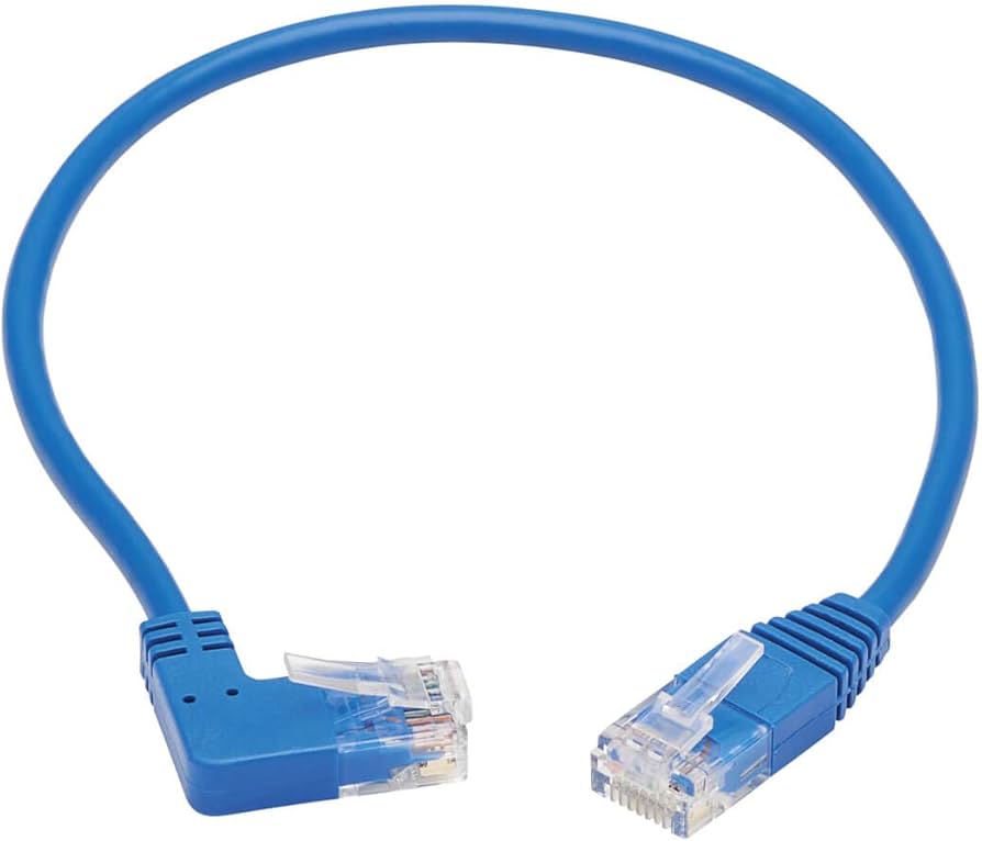 Amazon.com: Tripp Lite Right Angle Cat6 Ethernet Cable, Gigabit
