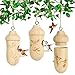 Thread Detachable Hummingbird Housesï¼ŒNatural Wooden Hummingbird Houses for Outside Hangingï¼ŒPremium Bird Houses for Garden Window Outdoor Home,3 Packs