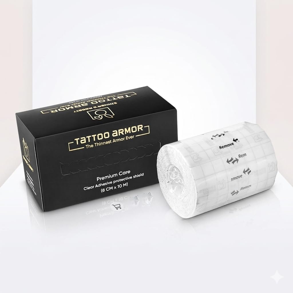Tattoo Armor – Ultra-Thin Self-Adhesive Breathable Tattoo Bandage | Flexible, Water-Resistant Tattoo Cover, Strong Hold (1M) 8CMx1M Pack of 1-image-36