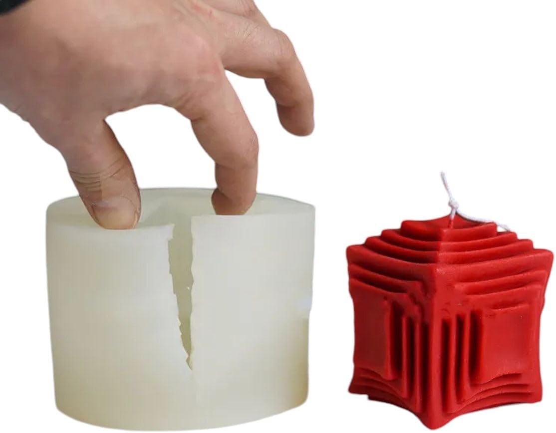 Korean Cube Candle Handmade Silicone Candle Molds Aromatherapy Soy Wax Candle Molds Candle Making Kits