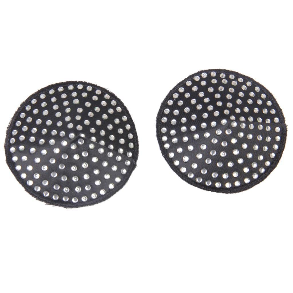 Women's Reuseable Clear Rhinestone Round Nipple Covers Breast Stickers-image-44
