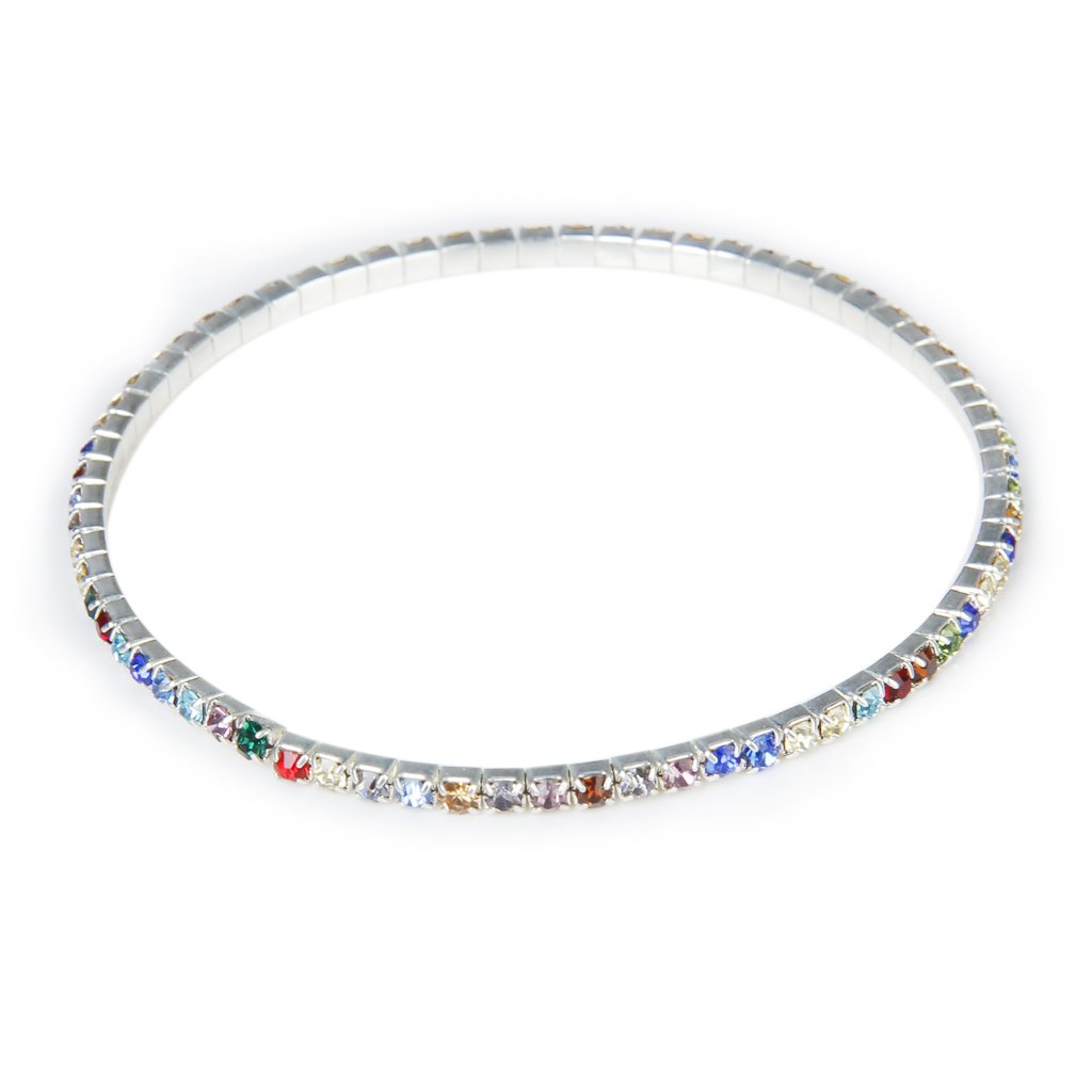 Multicolor Rhinestone Elastic Anklet Ankle Bracelet