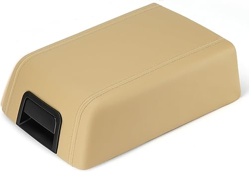 AEagle Tapa de consola central para reposabrazos con base para Ford F150 2004-2008, beige, reemplaza a 5L3Z1506024AAD