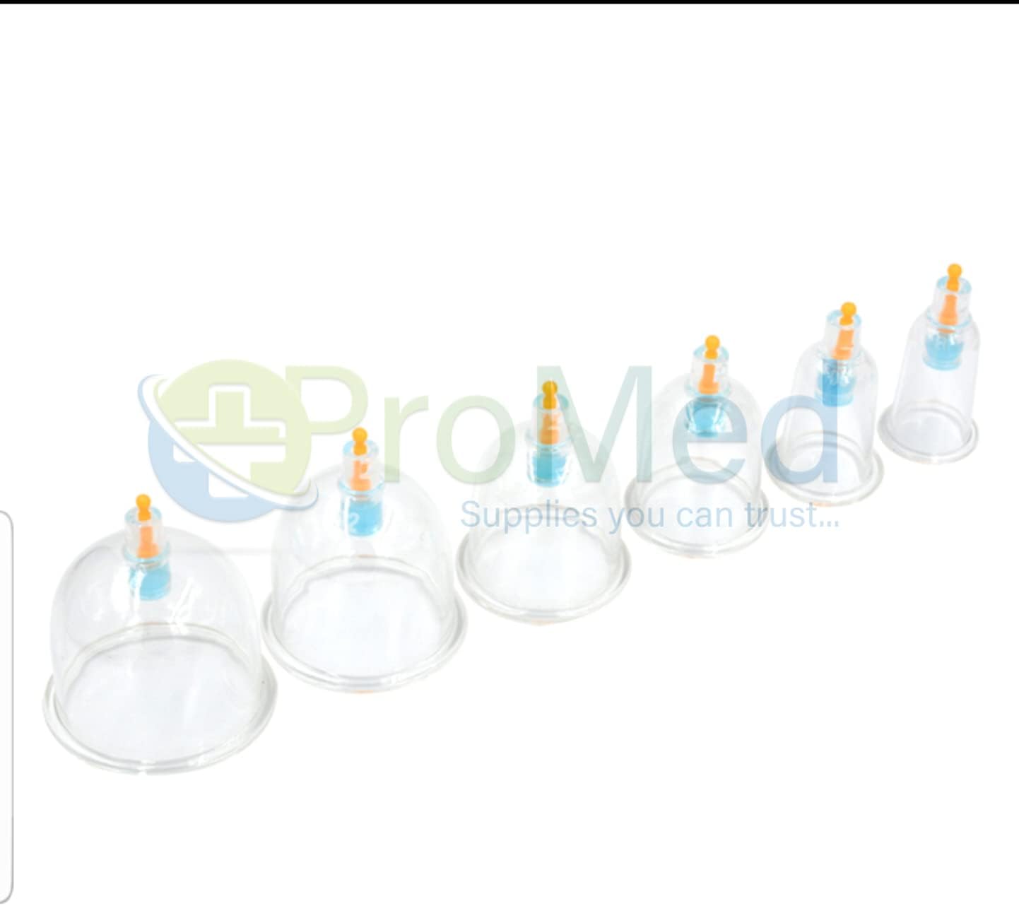 100 x Single Use Plastic Cupping/Hijama Therapy Vacuum Suction Cups Mixed Size