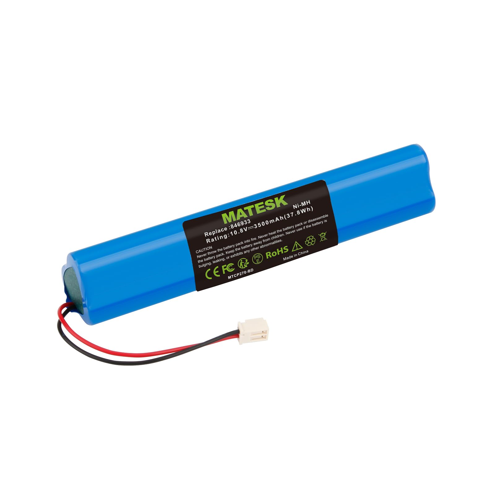 10.8V 3500mAh NI-MH Batterie pour Velux 946933 Volets Roulants Solaires avec Câble et Fiche pour Velux SSL Solar Roller Shutter, Moteur de Volet Roulant, Roller Shutter Drive, 846933 946930