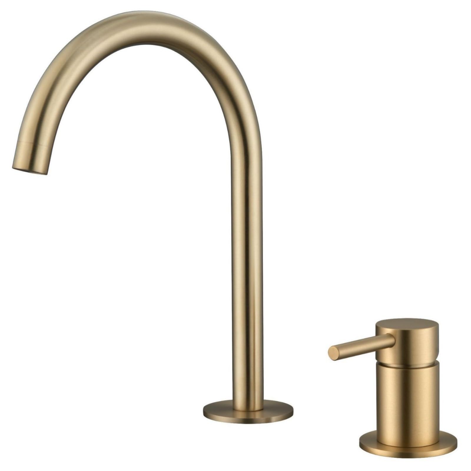 Fanjubei String Gold 304 Stainless Steel Kitchen Hot And Cold Water Faucet, Brushed Gold