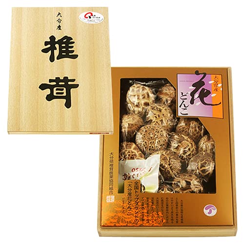 大分県椎茸農協 極上品ギフト用木箱入 椎茸日本一大分県産 原木栽培干し椎茸 「花どんこ/花冬」 145g トレーサビリティ付