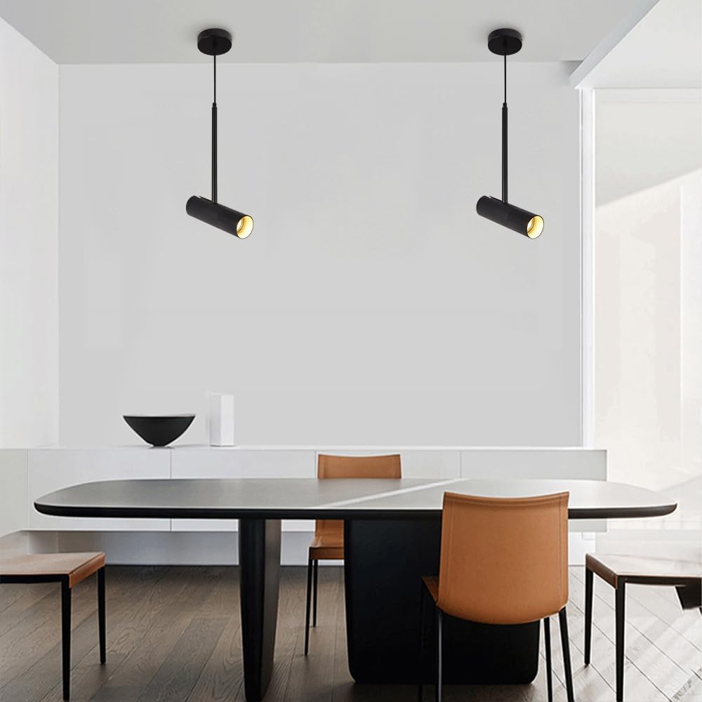 Modern Adjustable Drop Ceiling Spotlight - Indoor Accent Lighting for Living Room, Kitchen Island, Bedroom & Restaurant - Directal Hanging Light Fixture