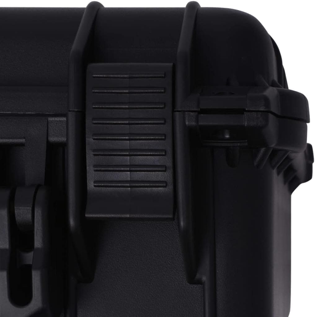 vidaXL Protective Equipment Case - Lightweight, Durable, & Temperature, with Pressure Valve and Watertight O-Ring - Includes 3 Removable Foam Inserts - Ideal for Camera, Lenses, Travel Gear