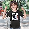 Purple Print House Français Flag Kids T Shirt France Its in My DNA Boys Girls French Football World Top Tee, 2-3 Years, Black #2