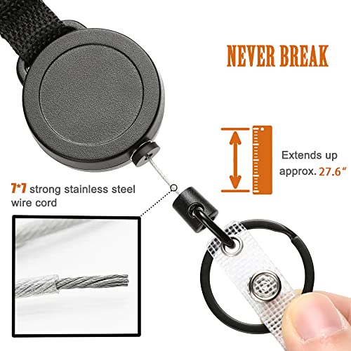Image of MNGARISTA Retractable Keychain Multifunctional EDC Carabiner Key Ring Clip
