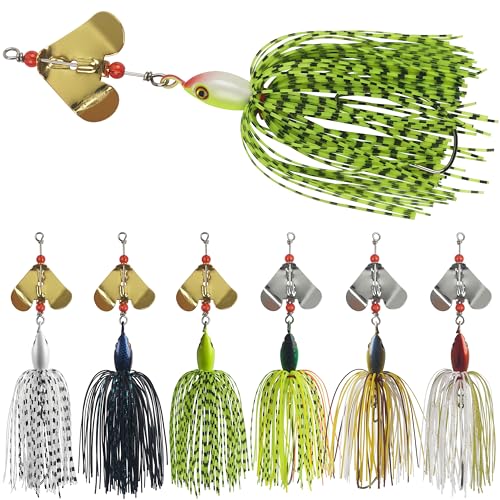 Fishing Buzzbait Lures Bass Spinnerbait Kit Buzz Bait Multicolor Swimbait Metal Jig Lure for Bass Pike Trout Fishing