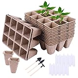 🌱 Versatilidad: Puede usar macetas biodegradables para cultivar plántulas, suculentas, etc. Este semillero se puede utilizar en jardines, invernaderos, interiores y exteriores.