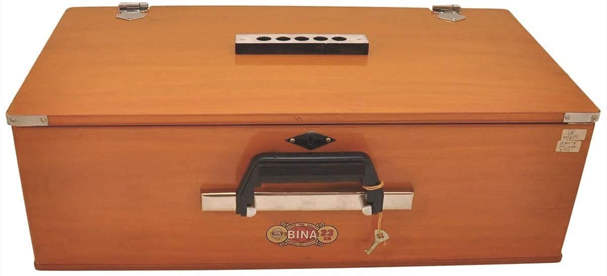 Harmonium 432 Hz Bhajan Kirtan Yoga 3¼ ottave - lucidatura classica naturale - portatile, pieghevole, 6 tappi