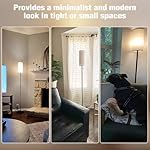 Ambimall 64'' Floor Lamp for Living Room with Bulb - Tall Lamps with Beige Lampshade & Pull Chain Switch, Pole Lamps for Bedrooms Tall, Minimalist Floor Lamp - Image 5