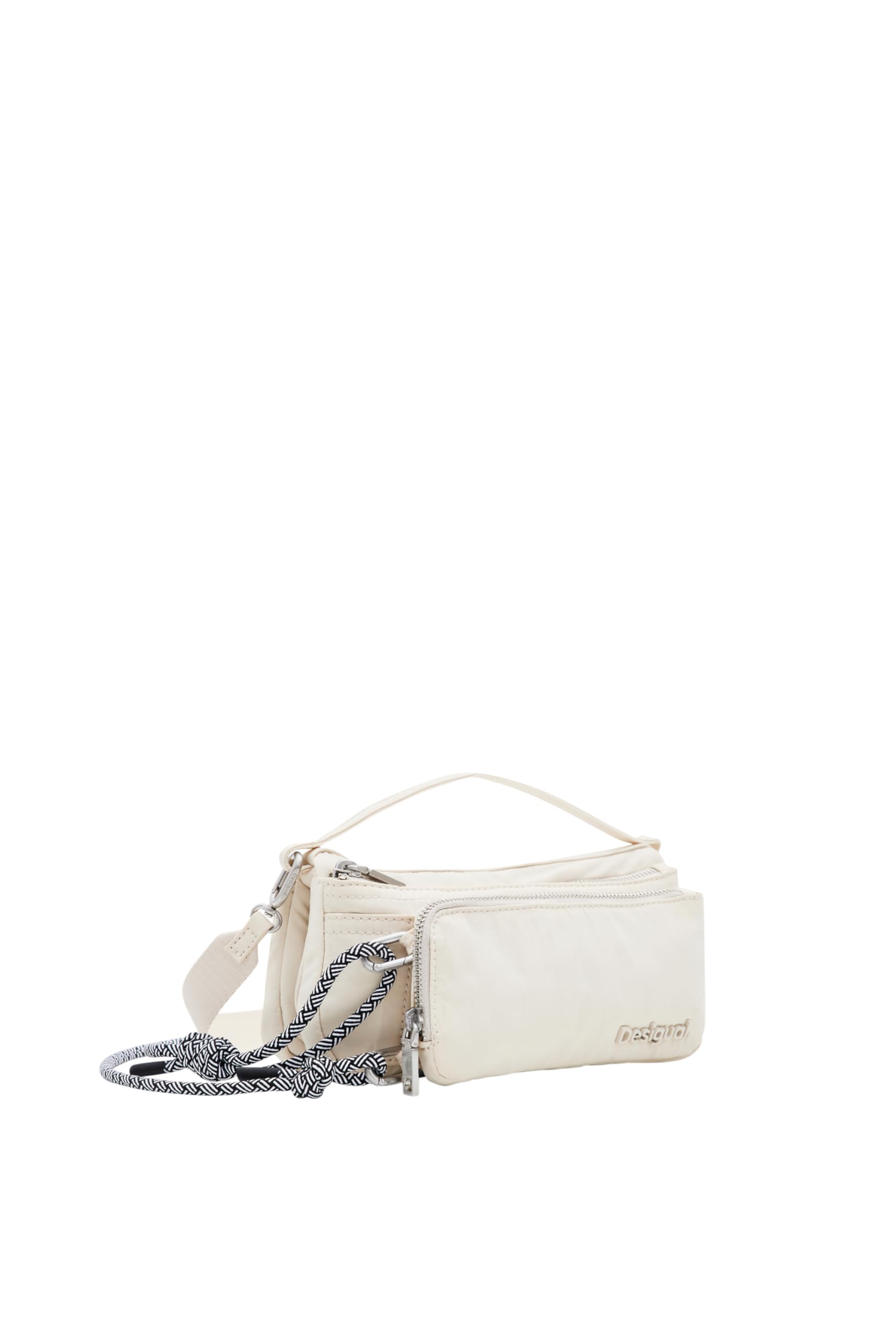 Desigual Women BOLS_Basic Modular Accessories Nylon Across Body Bag, White, One Size