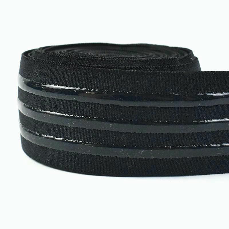 Elastyczna taśma nylonowa, Polyester Elastic Band For Sewing Bra Underwear DIY Multicolor 10-50mm 5-10 Meters(EB208-Black-30mm,10Meters)