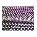 3K Purple Carbon Fiber Cloth, Plain Weave Woven Fabric, Carbon Fiber Fabric for DIY Car Interior 1pc(30cmx100cm)