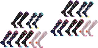 Healeved 10 Pares De Meias De Pressão Meias De Compressão Meias De Compressão Atlética Para Mulheres Meias Femininas Esqui Meias De Panturrilha Meias Graduadas Meias De Compressão Para