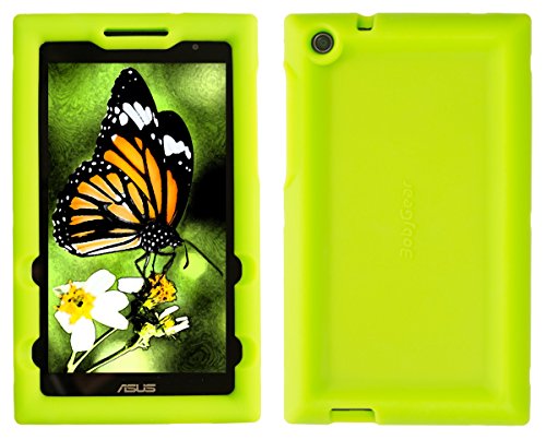 Bobj Rugged Case for ASUS ZenPad Z170C, Z170CG, Z170MG, P01Z – BobjGear Custom Fit - Patented Venting - Sound Amplification - BobjBounces Kid Friendly (Gotcha Green)