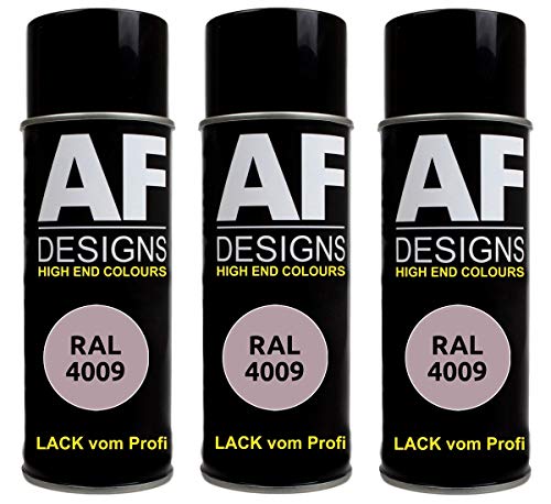Alex Flittner Designs 3X Ral Pintura en Espray Pintura Coche Laca Colorida Lata de Aerosol RAL4009 Violeta Pastel Mate