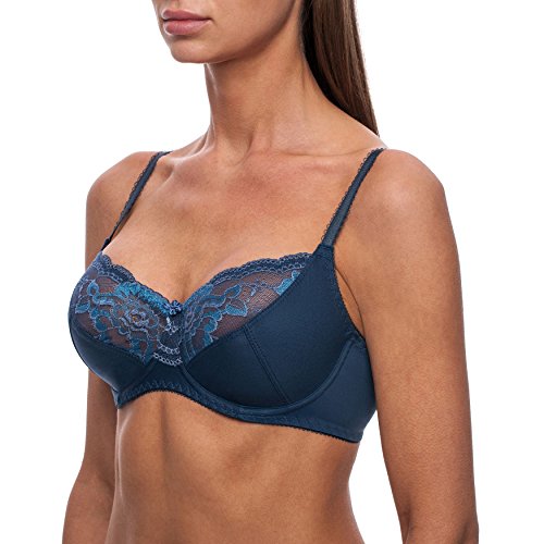 Image of Minimizer Bra with Underwire, Unlined Lace, Full Coverage