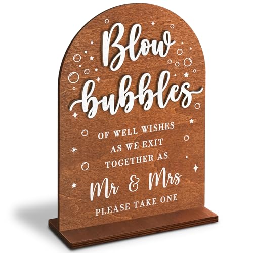 Stofinity Blow Bubbles Wedding Sign Stand - Bubbles For Wedding Send...