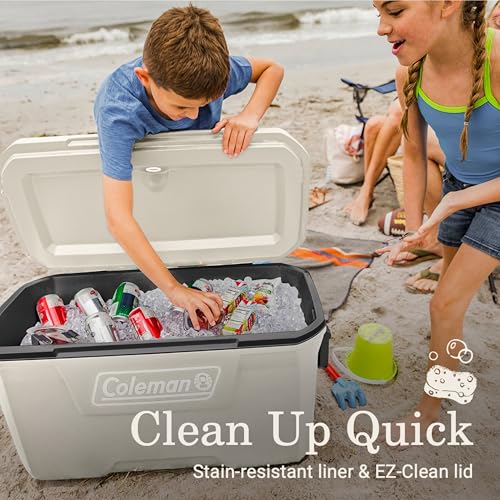 Image of Coleman Classic Series Insulated Portable Cooler, Leak-Resistant Outdoor Hard Cooler Keeps Ice up to 5 Days, 52 /70 /120 /150 Quart
