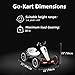 RYH 12V Electric Go Kart for Kids 3-6 | Foldable Design with Adjustable Seat & 4 EVA Wheels | Crazy Cart Toy for Boys and Girls (White)