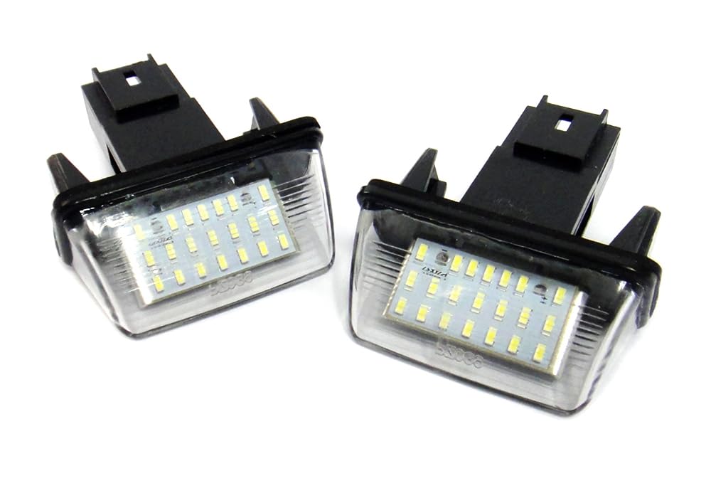 RZG Set di 2 illuminazioni per targa a LED bianche per Berlingo C3 Picasso C3 C4 Grand Picasso C5 DS4 Saxo Xsara Jumpy Dispatch III SpaceTourer Combo E Vivaro C Zafira Life