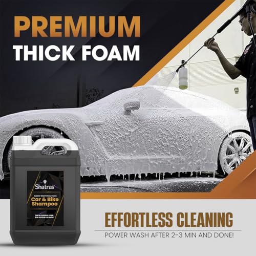 Image of Shatras Black Car Wash Shampoo Concentrate - pH Neutral, Thick Suds With Shine Enhancing Formula - Bubblewash Snow Car Foam Shampoo That Works With Both Bucket Wash And Foam Cannon