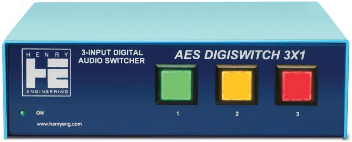 HE-AESDIGISW3X1 3 x 1 3-Input AES Digital Audio Switcher