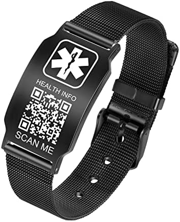 Medical Alert Necklace for Men Women Medical Necklace 19 Inch Eng...