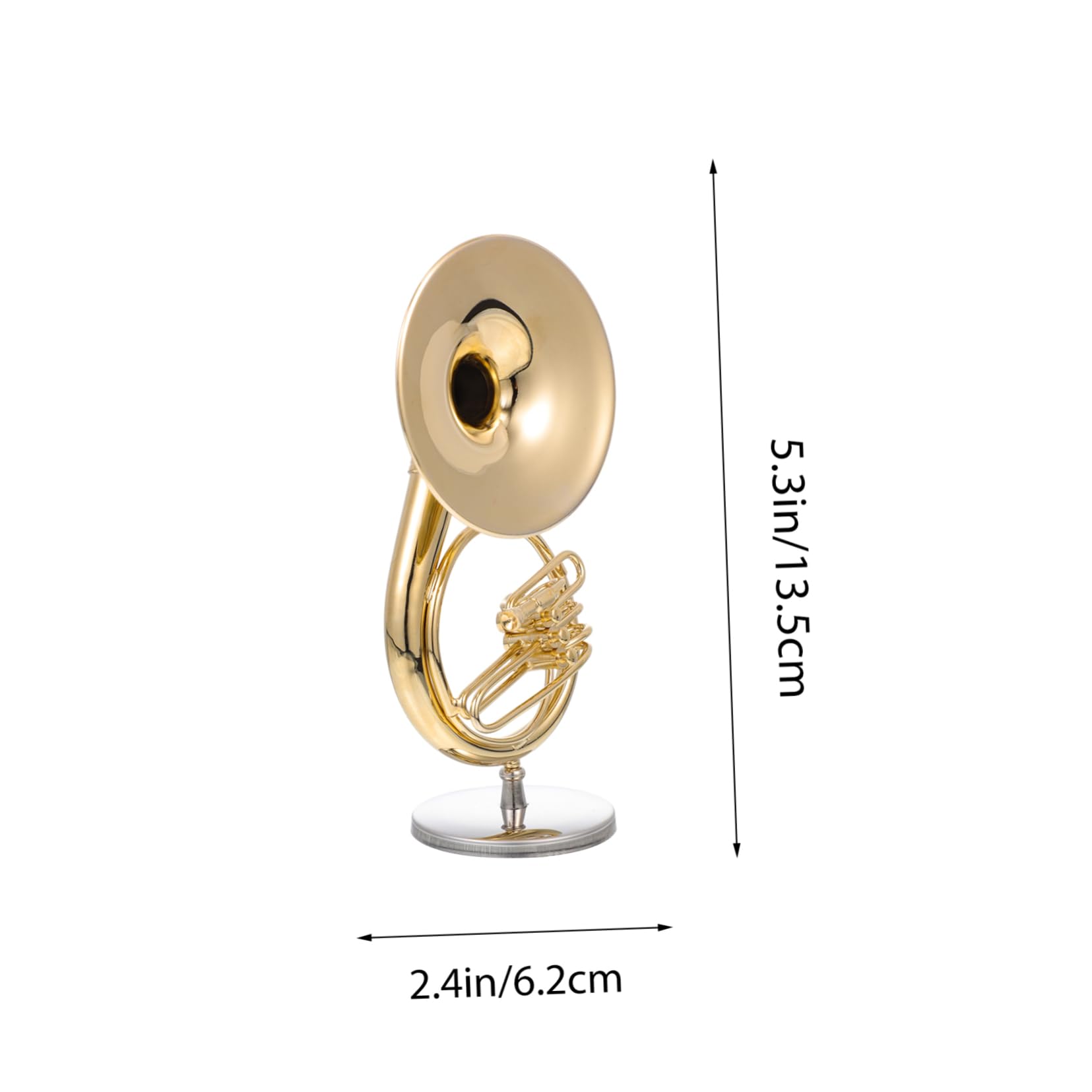 HEMOTON Decorative Sousaphone Model Small Instrument Model Adornment 1/6 Scale Ideal for Home Office