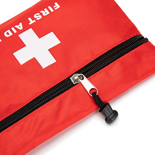 Image of Red First Aid Bag Empty First Aid Backpack Empty Medical Storage Bag for First Aid Kits Pack Emergency Hiking Backpacking Camping Cycling Travel Car (6.3x4.3 inch 5PCS)