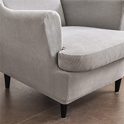 Highdi Wingback Chair Covers 2 Piece Stretch Wing Chair Slipcover - Image 4