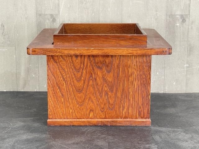 Amazon.co.jp: 火鉢 中古 木製 正方形 五徳 火箸 茶道 アンティーク 