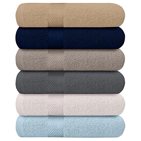 KAHAF Collection 6-Pack Bath Towels Cover