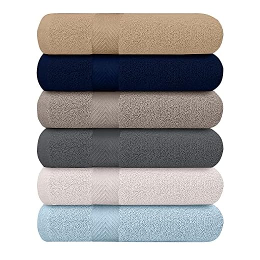 BEST TOWEL 6-Pack Bath Towels - Extra-Absorbent - 100% Cotton - 27" x 54" (Multi, 6 Pack Bath Towel)