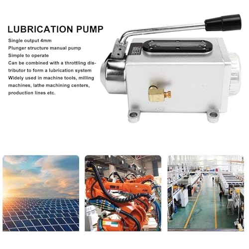 Image of Generic Manual Lubricating Oil Pump, 500CC Hand Lubrication Pump CNC Pump Oiler 4mm Double Oil Outlet for Punching Milling Machine Tool, Hand Oiler Lubricator Lubricating Oil Pump for Mill