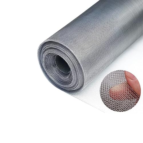 tonchean Fly Screens Roll for Windows 304 Stainless Steel Insect Mesh 3.3 x 98.4ft Woven Wire Mesh 20 Mesh Metal Fine Mesh Sheet for Vents Cover Air Brick Home Kitchen Garden Balcony
