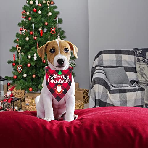 JOKILY 2 Stücke Weihnachten Haustier Bandanas, Halstuch Hund, Schal Halstuch für Weihnachten Haustier Kostüm, Dreieck Haustier Lätzchen für Haustier Weihnachten Kostüm Dekoration Zubehör (2A)