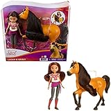 Spirit Lucky con Spirit Muñeca articulada con caballo de juguete con crin y cabeza articulada (Mattel GXF21)