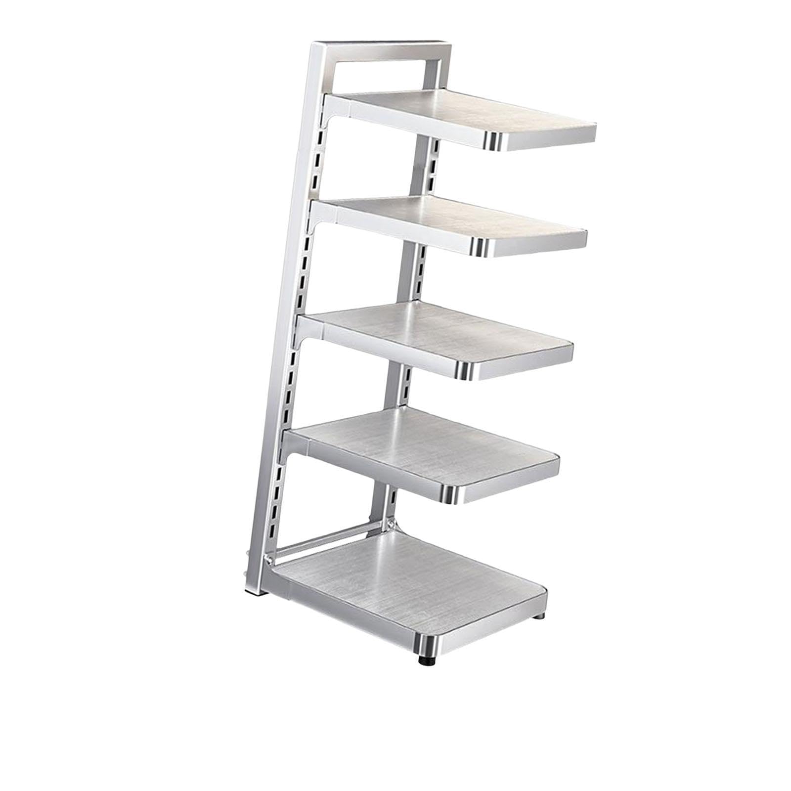 Estante Organizador para Y Sartenes, Resistente, Reutilizable Y Ajustable, para La Cocina, 5 Niveles, tal como se describe