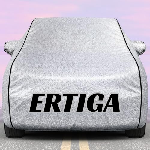 Image of Kings of Cover New Silver 100% Waterproof Ertiga Car Cover | Polyester Car Body Cover for Rain & Sun | UV Protection, Dustproof, Scratch Resistant, Windproof, Heat Resistant, Custom Fit