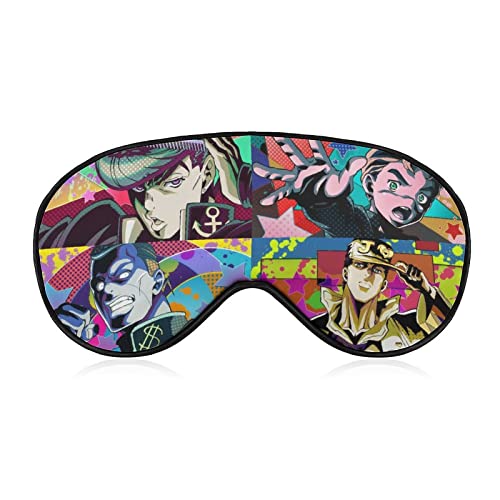 ジョジョの奇妙な冒険 (3) アイマスク シルク 睡眠用 夏用 洗える アイピロー 目隠し 寝る時マスク スリープマスク 目のケア ふわふわ素材 快眠 快眠 軽量 安眠遮光 旅行用 長さが調節できる