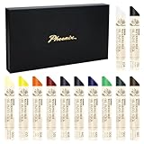 PHOENIX プロフェッショナル水溶性油絵スティック – 12色セット 37ml 大容量ソフトオイルパステル - アーティスト向けギフトパック & トラベルセット